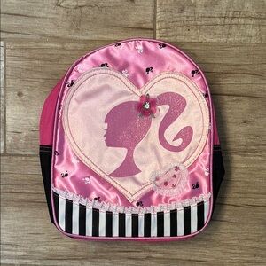 Barbie Pink and Black backpack with Heart Design🔴